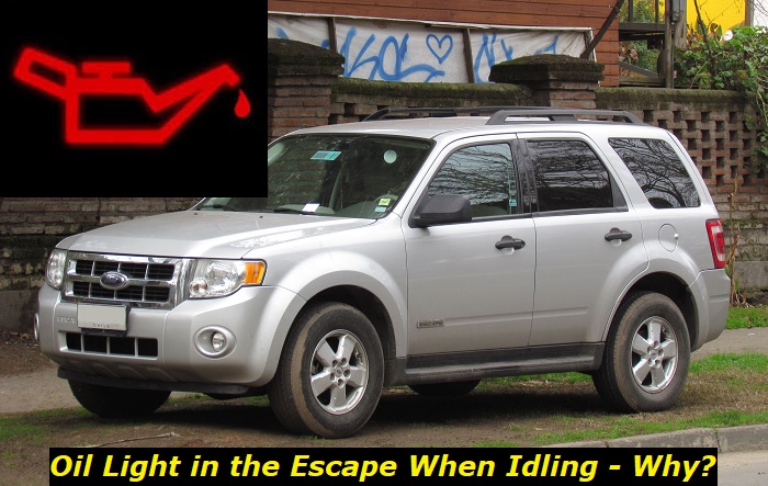 oil light in escape when idling